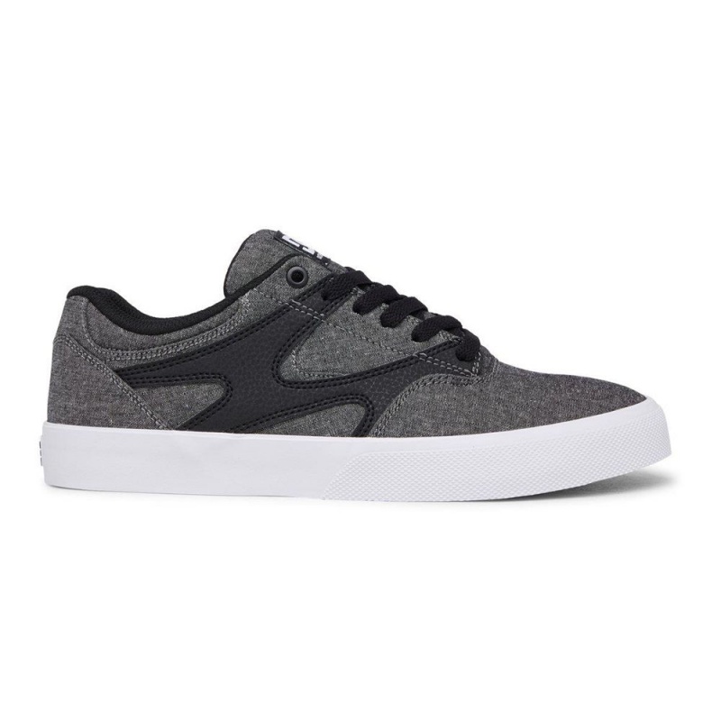 Grey / Black DC Kalis Vulc Men\'s Skate Shoes | 96431-GTDK