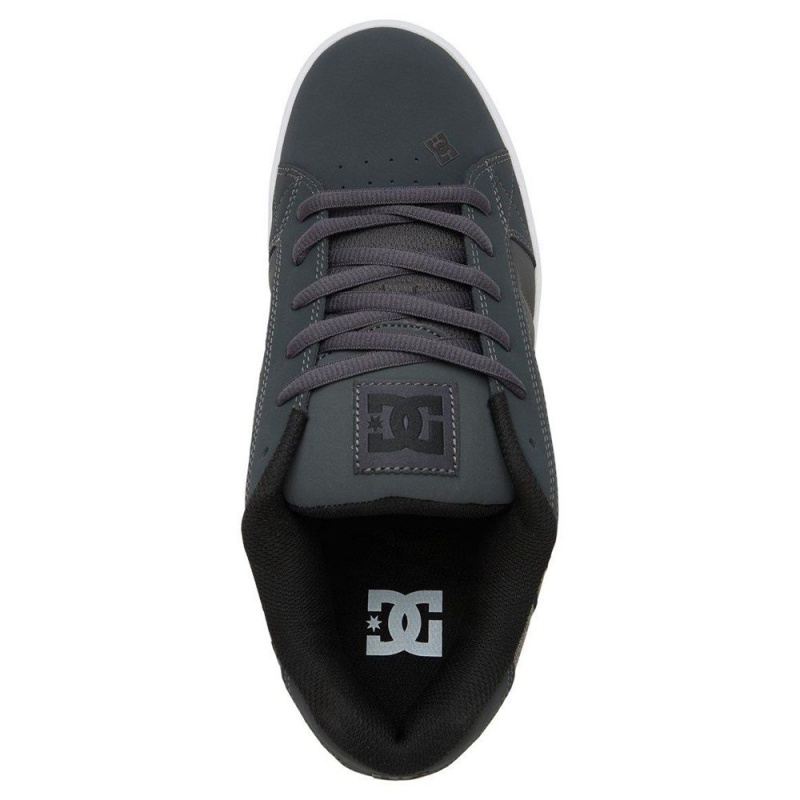 Grey / Black DC Net Men's Skate Shoes | 64172-EGTZ