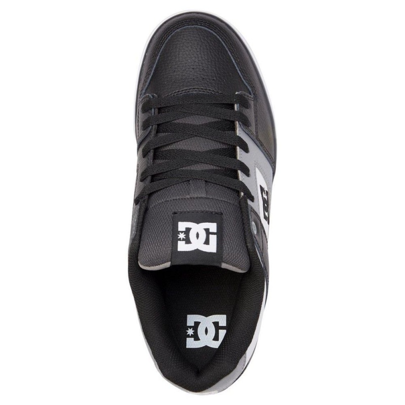 Grey / Black DC Pure Men's Skate Shoes | 01462-IYJO