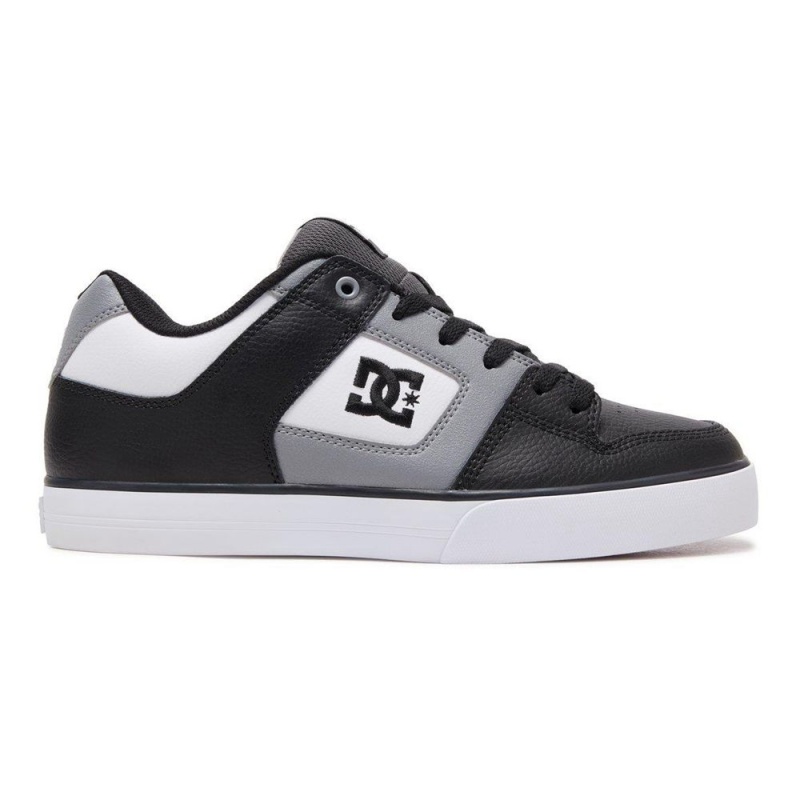 Grey / Black DC Pure Men\'s Skate Shoes | 01462-IYJO