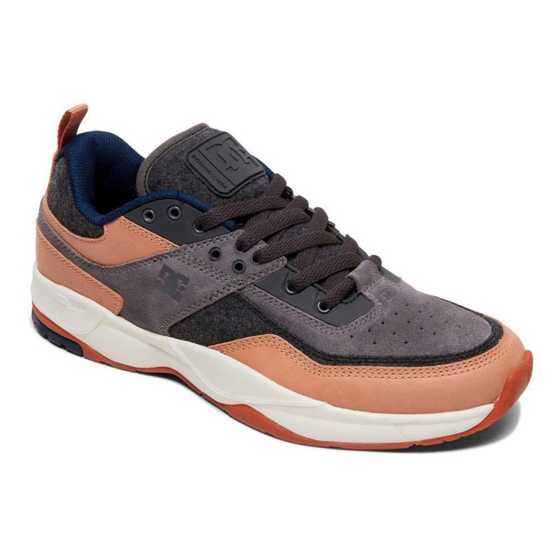 Grey / Brown DC E.Tribeka Men's Trainers | 59163-BSGJ