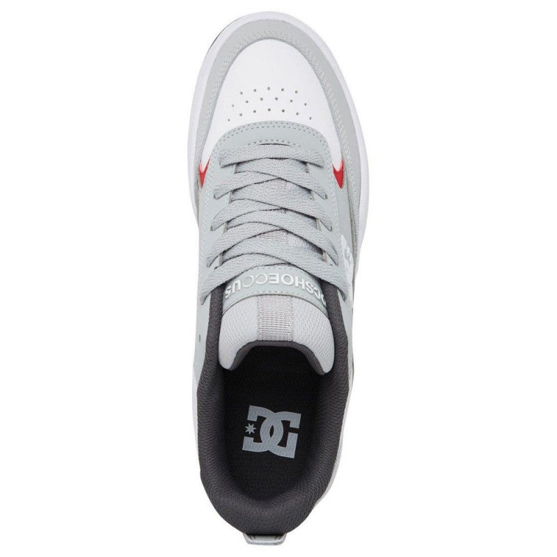 Grey / White DC Penza Men's Trainers | 94315-HGUJ