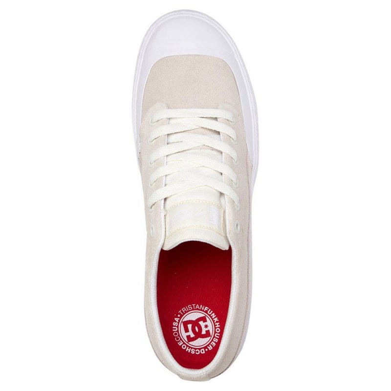 Grey / White DC T-Funk Men's Skate Shoes | 01623-BCKU