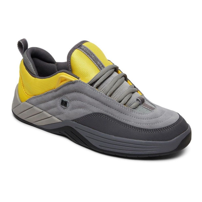 Grey / Yellow DC Williams Slim Men's Trainers | 13975-CVPR