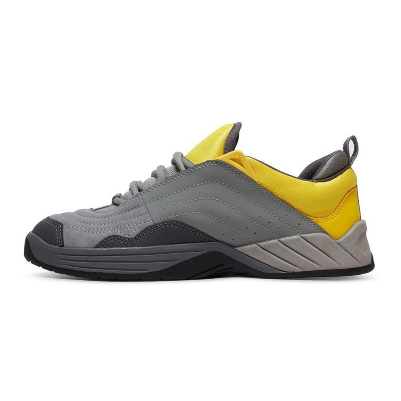 Grey / Yellow DC Williams Slim Men's Trainers | 13975-CVPR