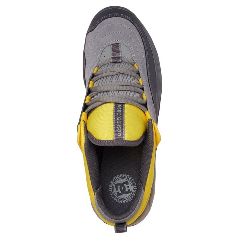 Grey / Yellow DC Williams Slim Men's Trainers | 13975-CVPR