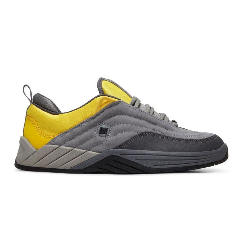 Grey / Yellow DC Williams Slim Men\'s Trainers | 13975-CVPR