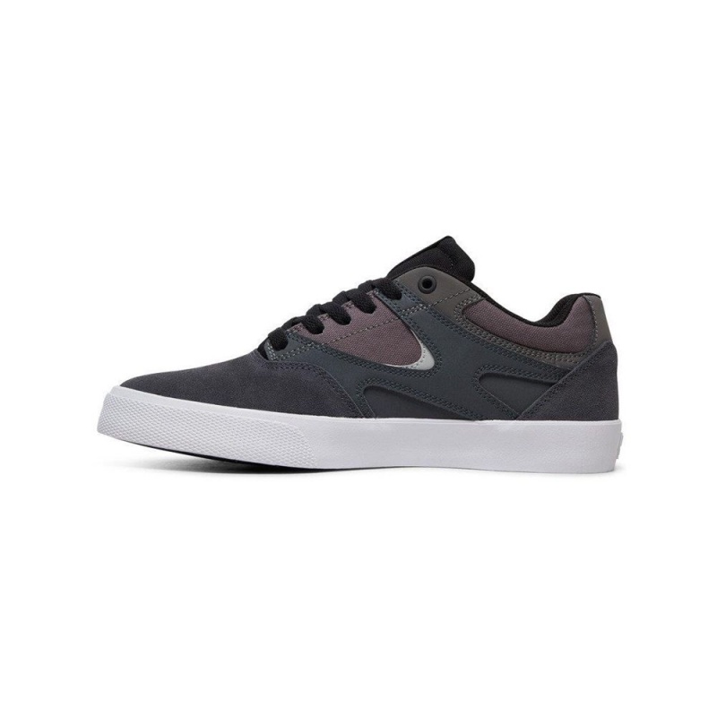 Navy / Grey DC Kalis Vulc Men's Skate Shoes | 67418-XUAD