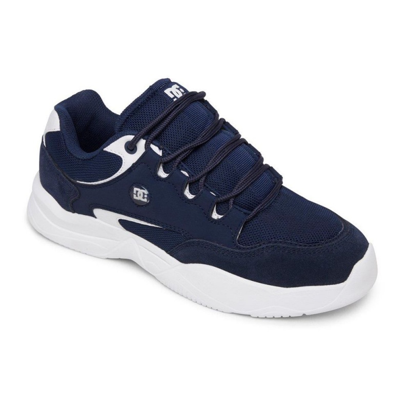 Navy / White DC Decel Men's Trainers | 42567-AJVF