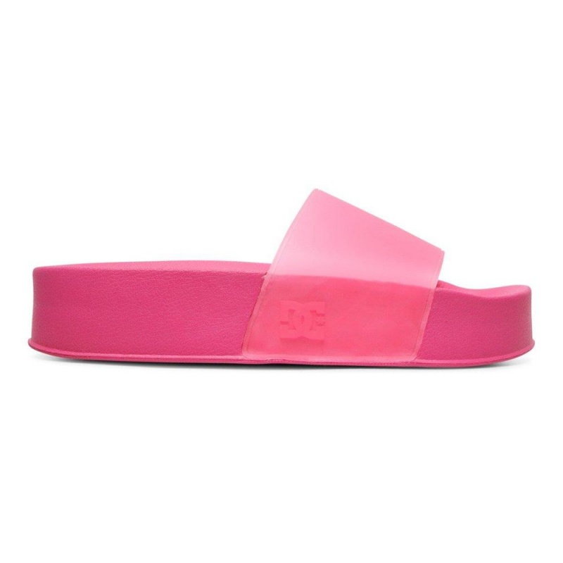 Pink DC Slides Women\'s Sandals | 07248-AYUH