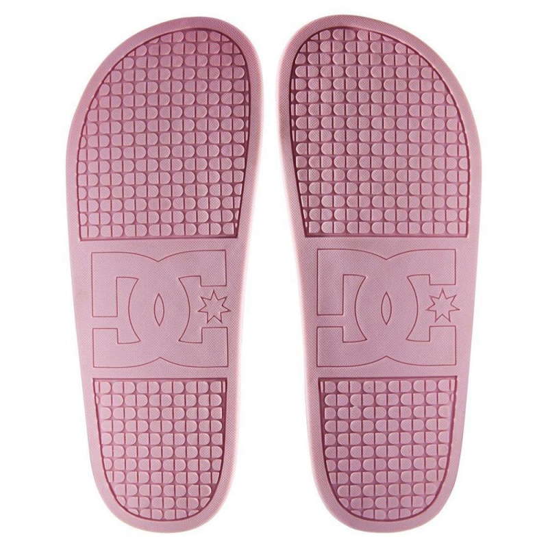 Pink / White DC Slides Women's Sandals | 68210-DKGE