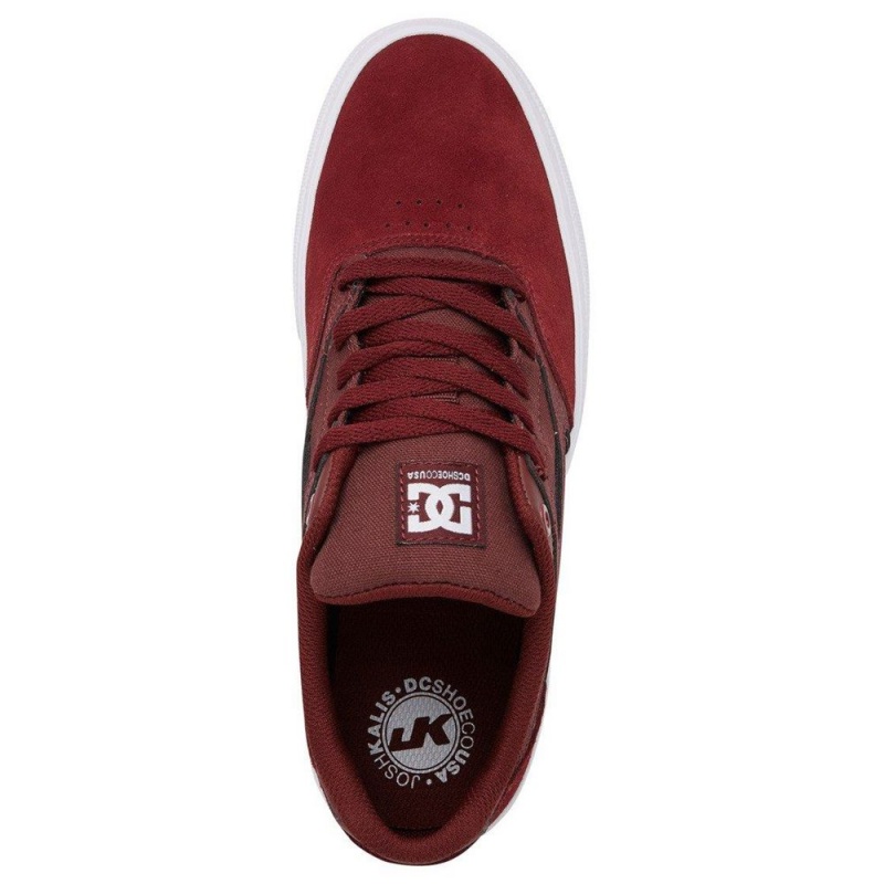 Red DC Kalis Vulc Men's Skate Shoes | 57810-UZFS