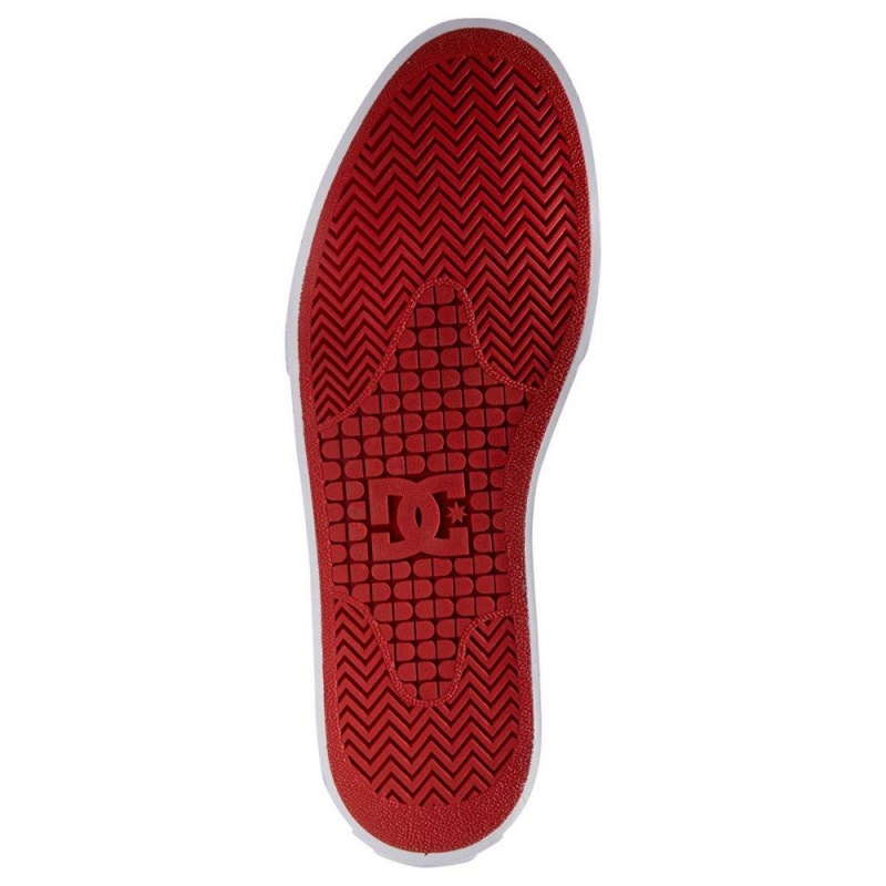 Red / White DC Manual Men's Skate Shoes | 61054-MHZW