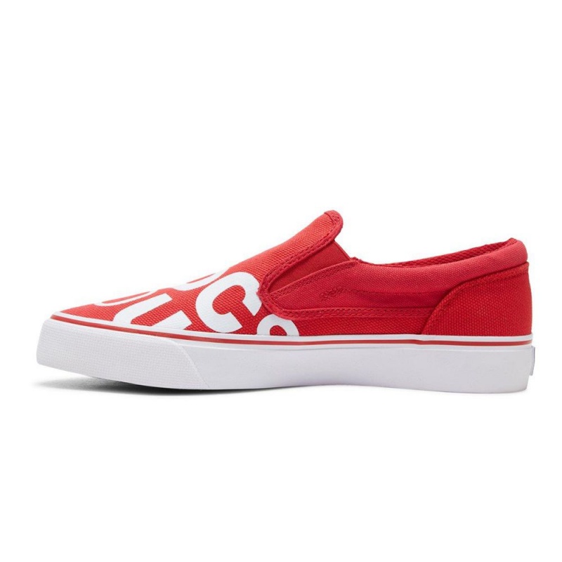 Red / White DC Trase Men's Skate Shoes | 31987-WMGC