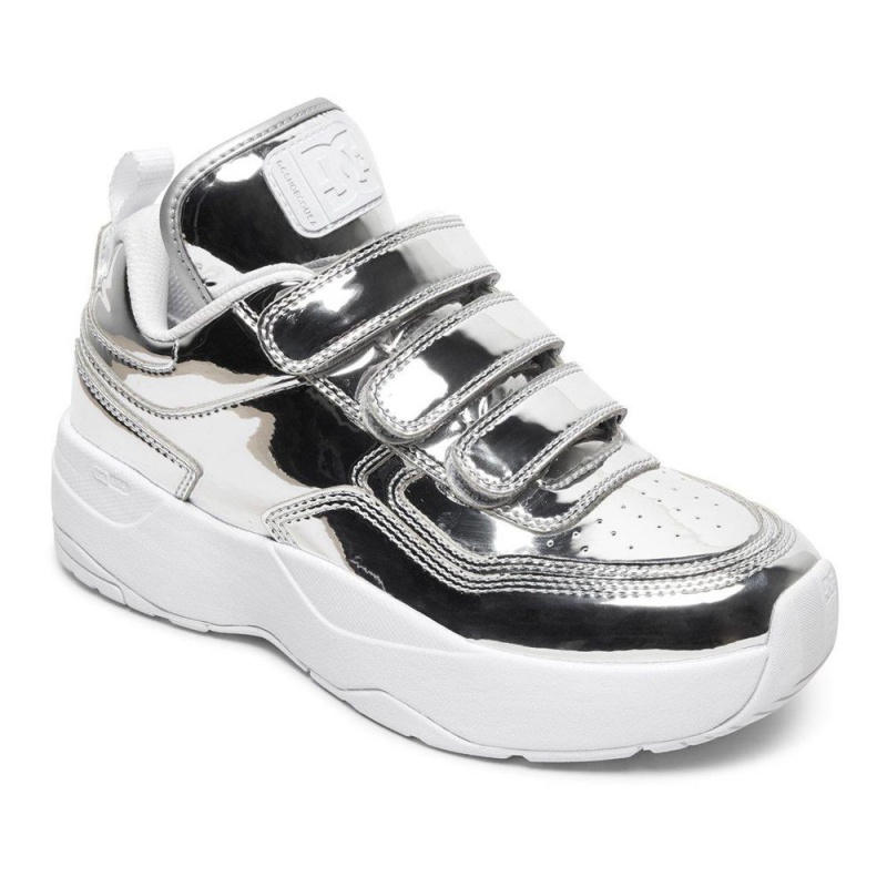 Silver DC E.Tribeka Women's Trainers | 03524-IYGN