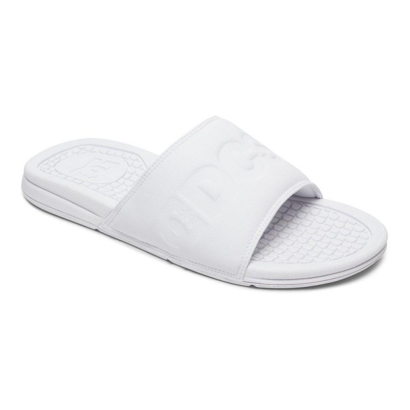 White DC Bolsa Men's Sandals | 25706-WUYP