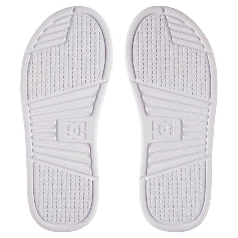 White DC Bolsa Men's Sandals | 25706-WUYP