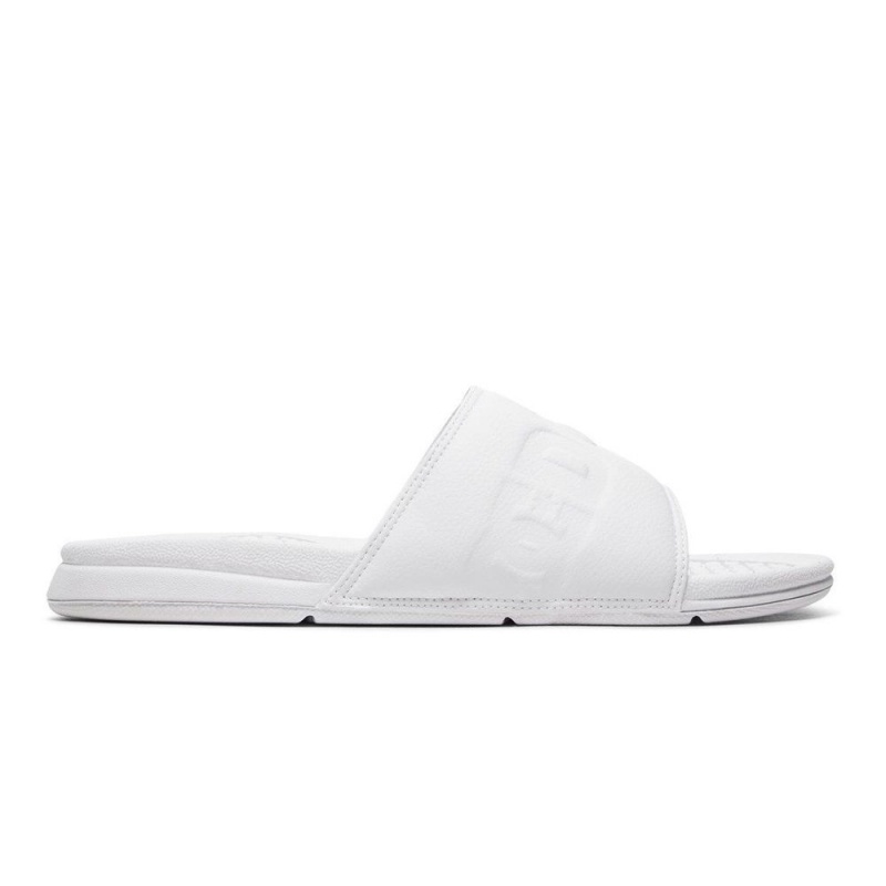 White DC Bolsa Men\'s Sandals | 25706-WUYP