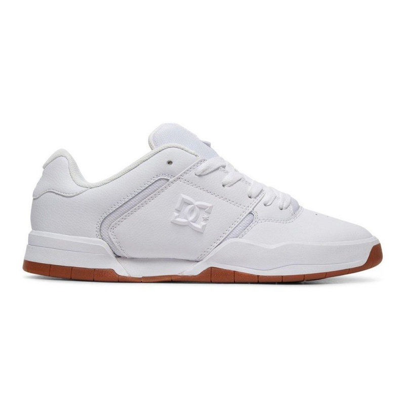 White DC Central Men\'s Trainers | 92345-LTRH