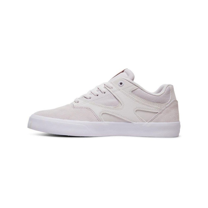 White DC Kalis Vulc Men's Skate Shoes | 23869-MUAJ