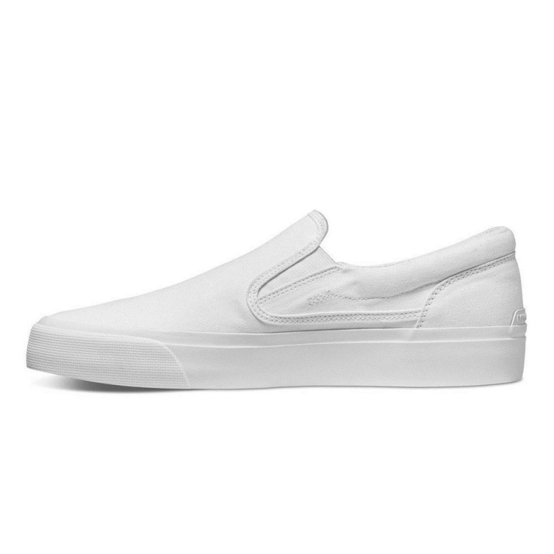 White DC Trase Men's Skate Shoes | 10769-FVDP