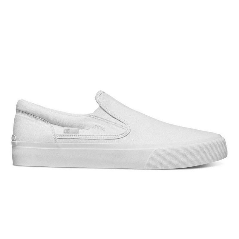 White DC Trase Men\'s Skate Shoes | 10769-FVDP