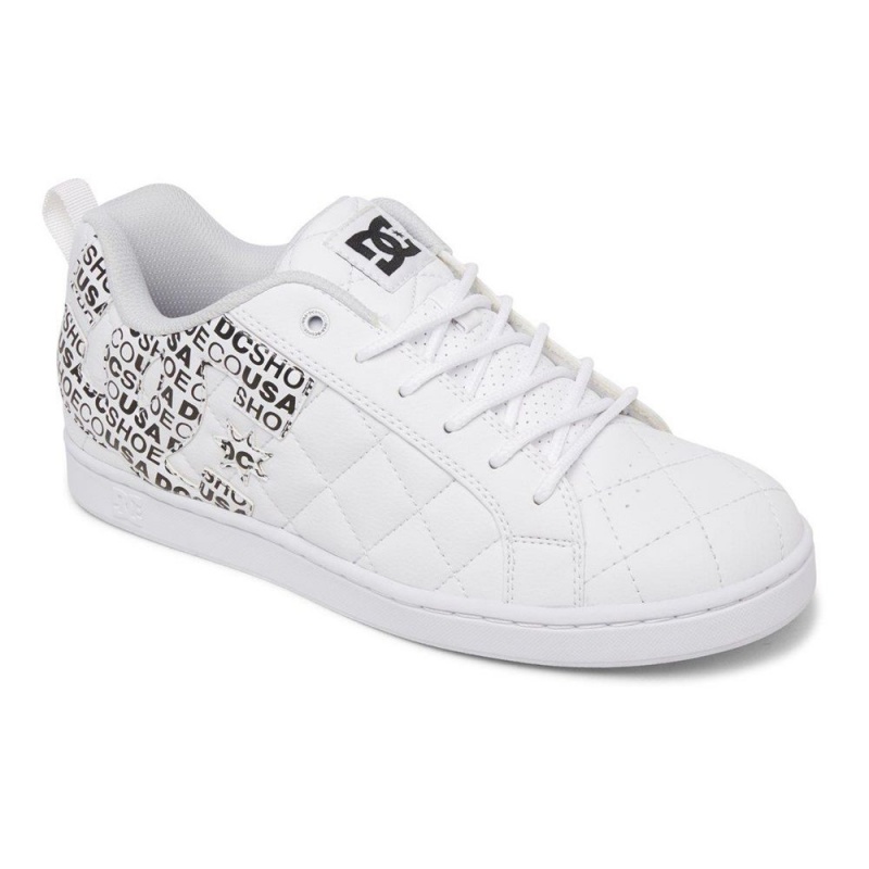 White / Black DC Alliance Men's Skate Shoes | 54907-XCSB