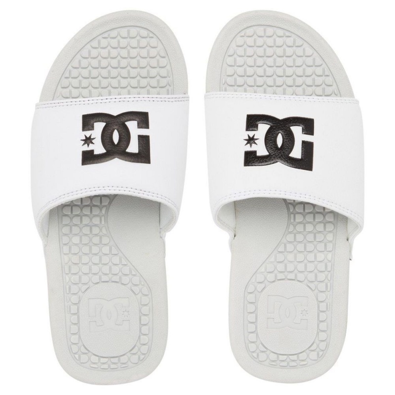 White / Black DC Bolsa Men's Sandals | 34710-TMRA