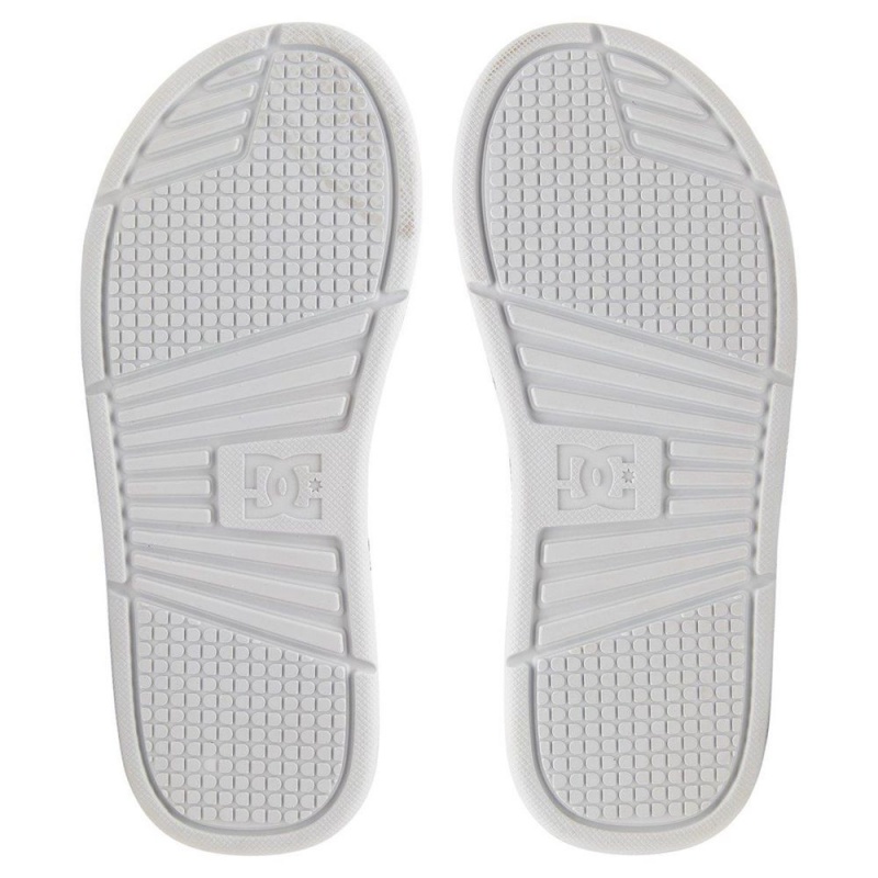 White / Black DC Bolsa Men's Sandals | 34710-TMRA