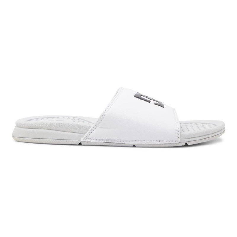 White / Black DC Bolsa Men\'s Sandals | 34710-TMRA