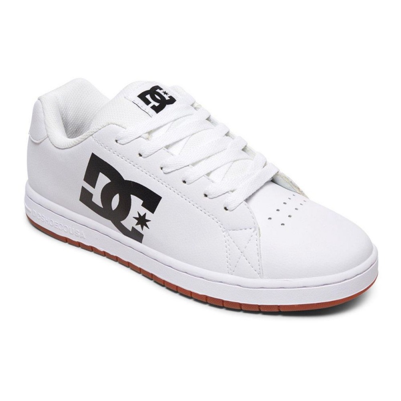 White / Black DC Gaveler Men's Skate Shoes | 75463-SHFQ