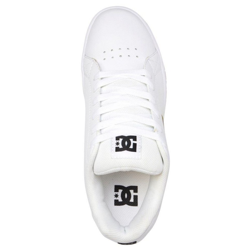 White / Black DC Gaveler Men's Skate Shoes | 75463-SHFQ