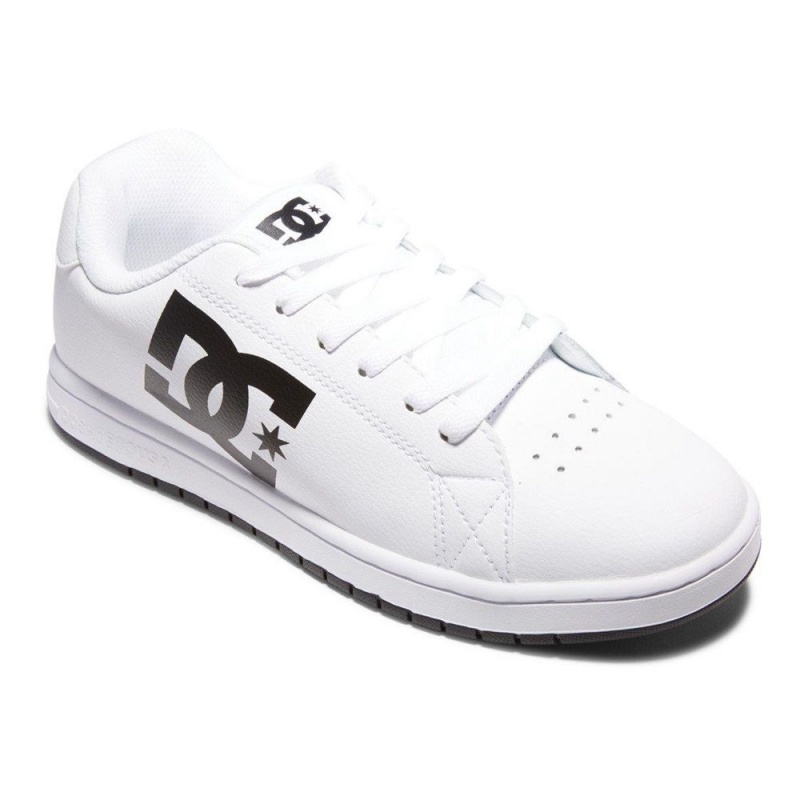 White / Black DC Gaveler Men's Skate Shoes | 10837-EHFX