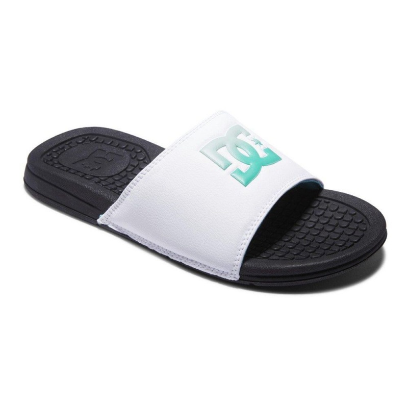 White / Blue DC Bolsa Men's Sandals | 76985-MDWP