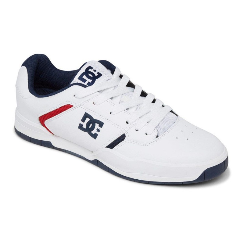 White / Blue DC Central Men's Trainers | 57962-MFVY