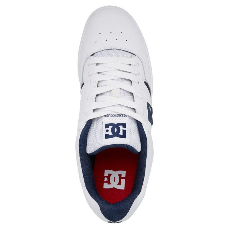 White / Blue DC Central Men's Trainers | 57962-MFVY