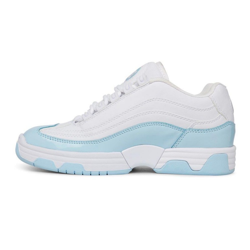 White / Blue DC Legacy Lite Women's Trainers | 40217-CVWQ