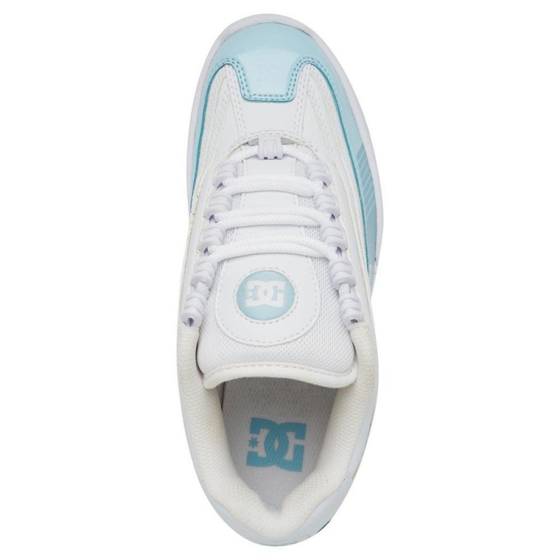 White / Blue DC Legacy Lite Women's Trainers | 40217-CVWQ