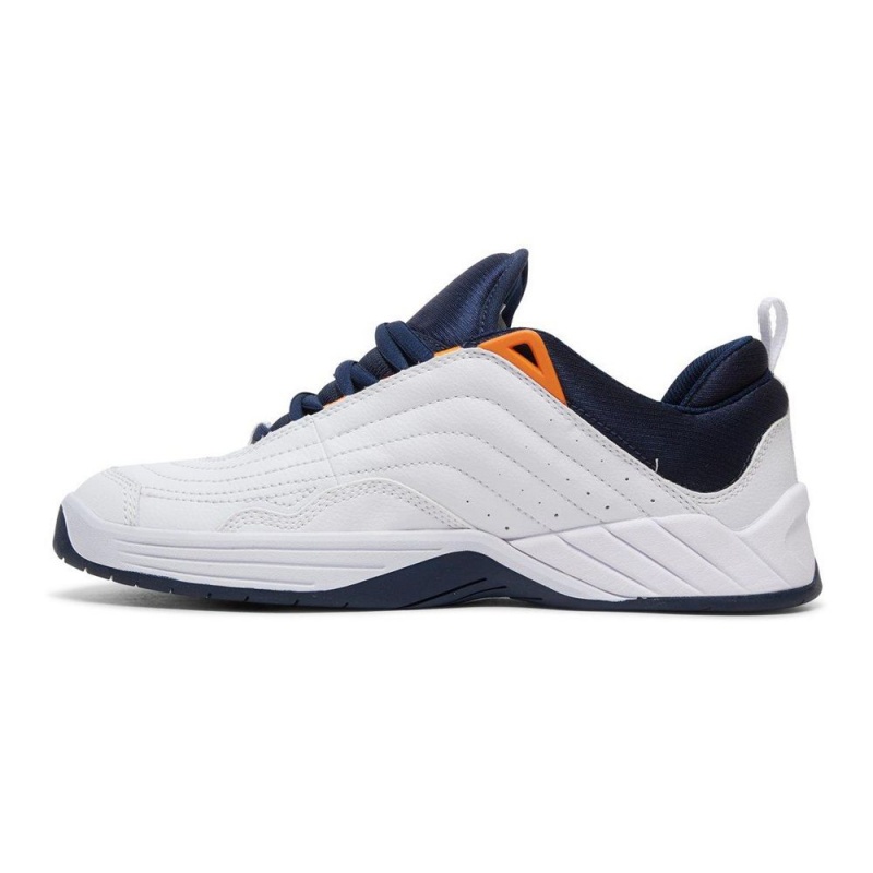 White / Navy DC Williams Slim Men's Trainers | 91076-NGBE