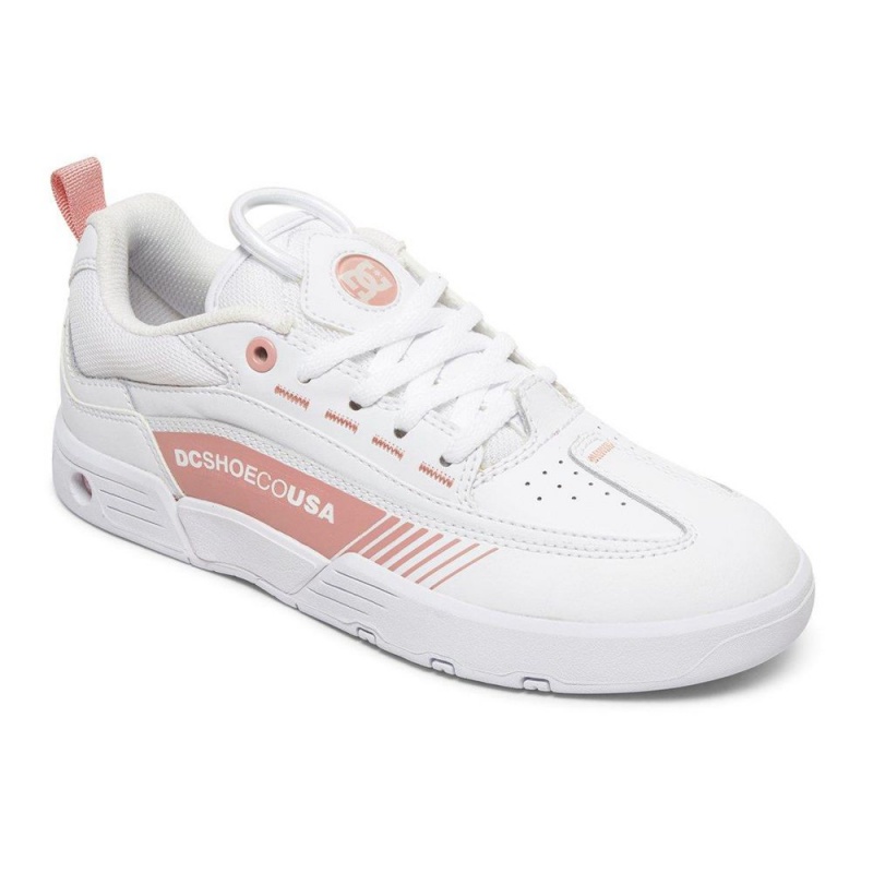 White / Pink DC Legacy 98 Women's Trainers | 41735-BJXK