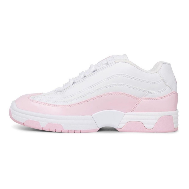 White / Pink DC Legacy Lite Women's Trainers | 36798-JBVZ