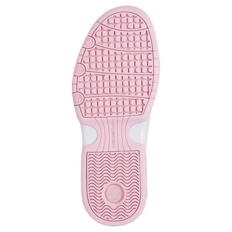 White / Pink DC Legacy Lite Women's Trainers | 36798-JBVZ