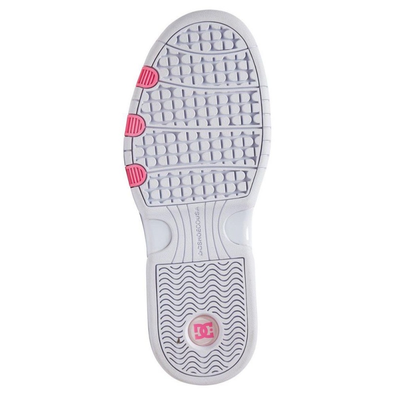 White / Pink DC Legacy Lite Women's Trainers | 40618-RMJA