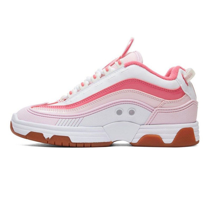 White / Pink DC Legacy OG Women's Trainers | 29371-YKBO