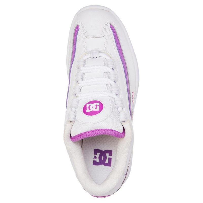 White / Purple DC Legacy Lite Women's Trainers | 79485-SMGH