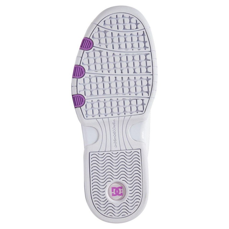 White / Purple DC Legacy Lite Women's Trainers | 79485-SMGH