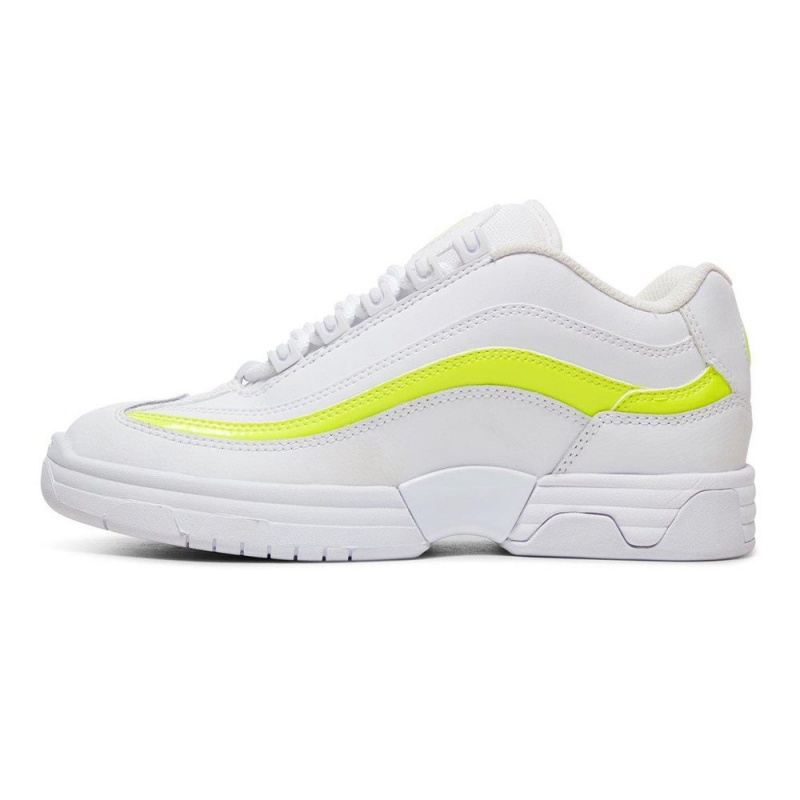 White / Yellow DC Legacy Lite Women's Trainers | 04537-XZYC