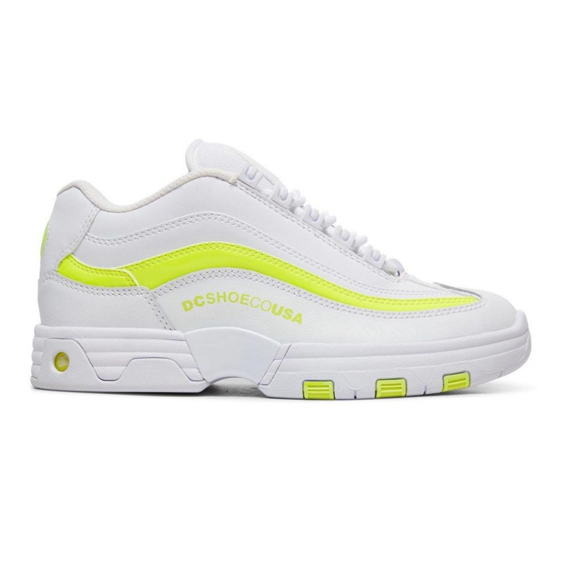 White / Yellow DC Legacy Lite Women\'s Trainers | 04537-XZYC